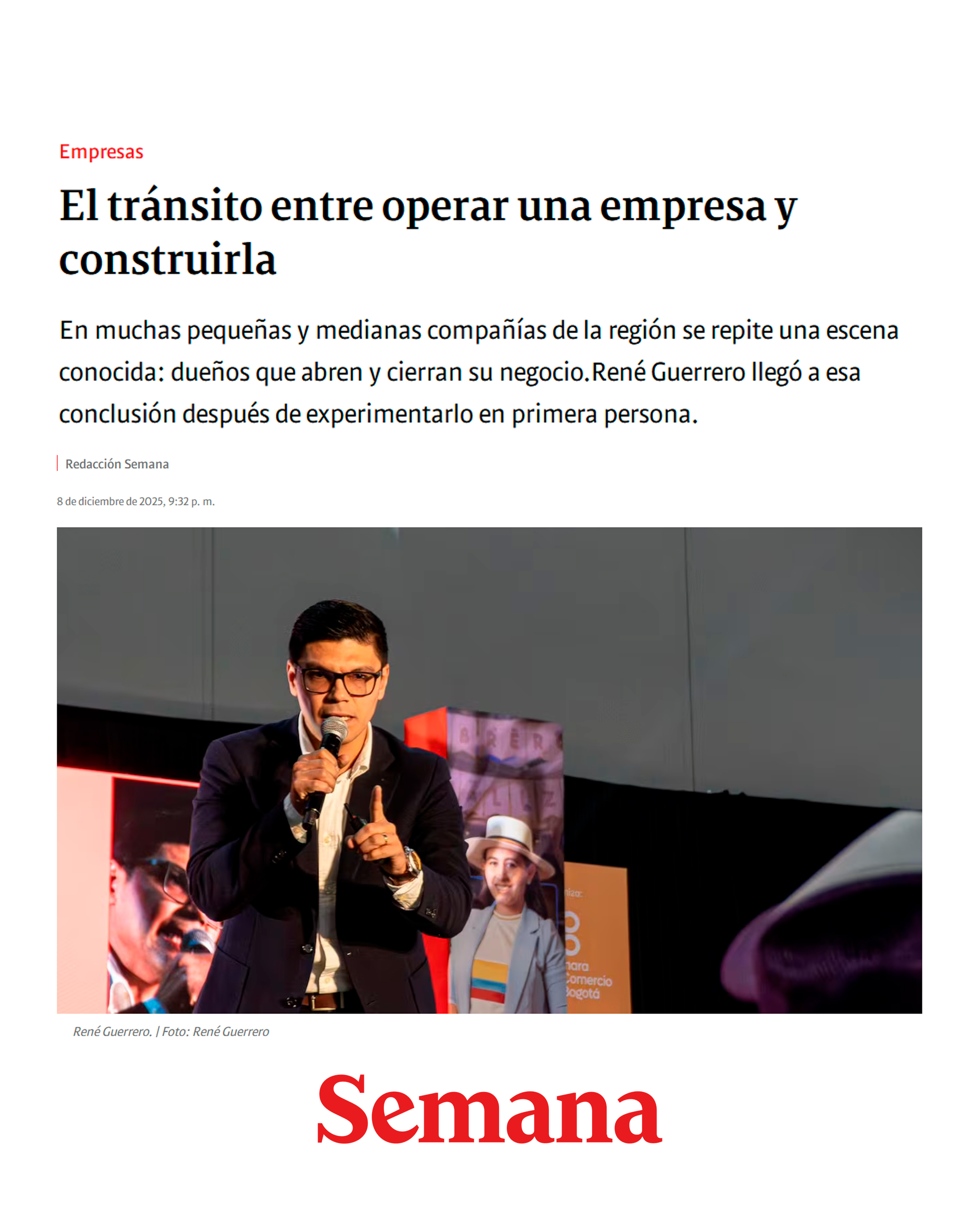 Artículo Semana René Guerrero